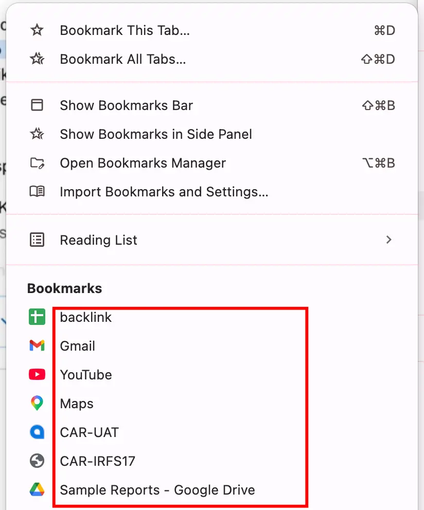 tittle tag in bookmarks