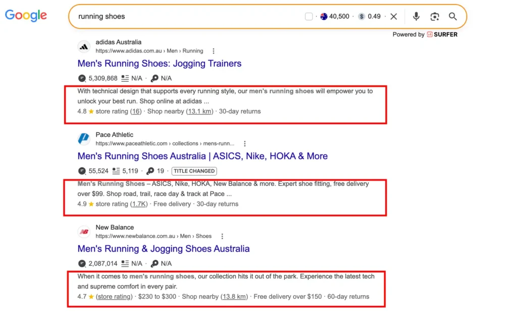 meta description example