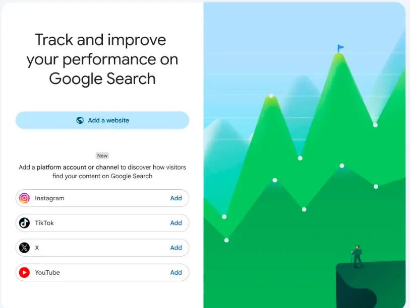 tracking social signal on google search console