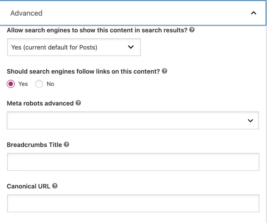 Canonical Tags in Yoast