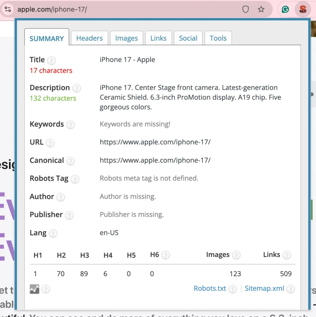 canonical tags Example in SEO one Clicks